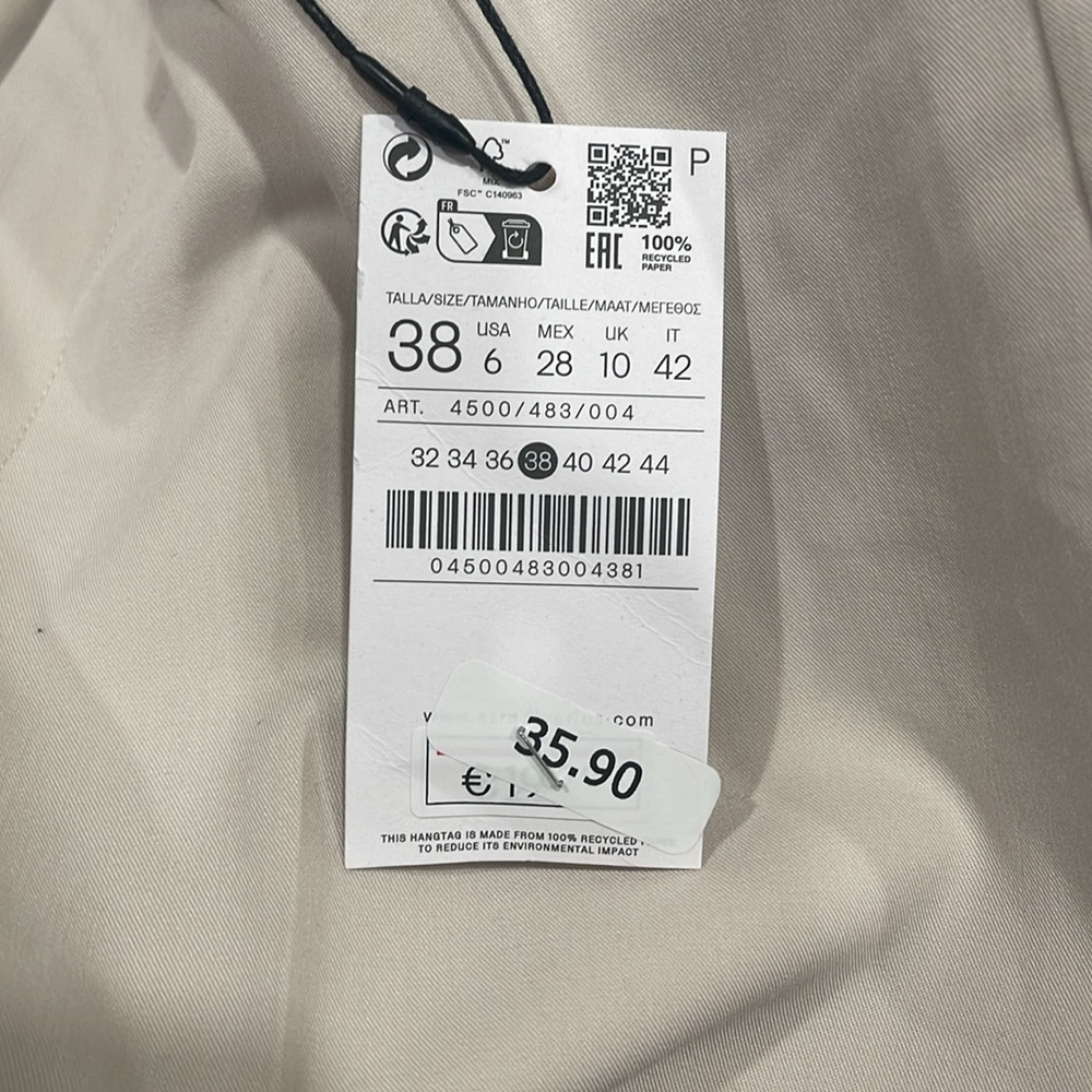 STRADIVARIUS SMART STRAIGHT-LEG TROUSERS in Size 6 - Picture 7 of 9